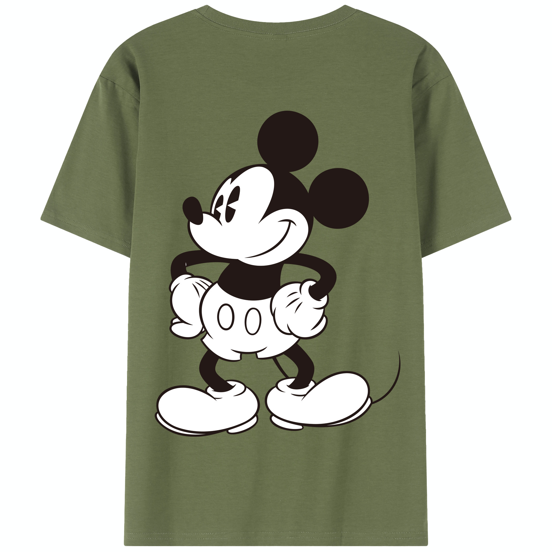 （画像用） ミッキーマウス Mickey Mouse 綿100％半袖Tシャツ（背面プリント）